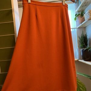 Burnt orange Meg a-line skirt size S